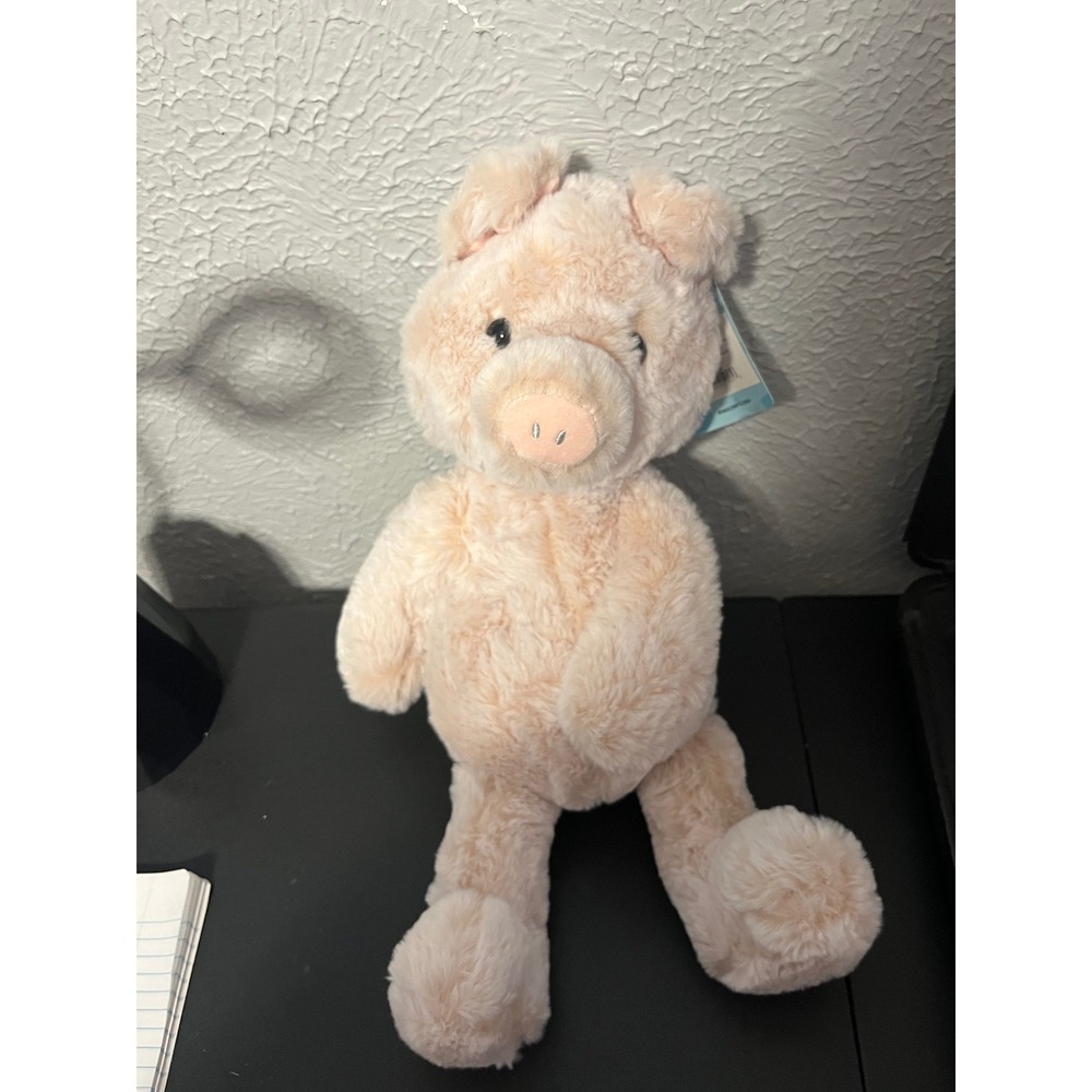 Kid Connection 12-Inch Plush Pig Pale Pink Shaggy Stuffed Animal Toy NWT